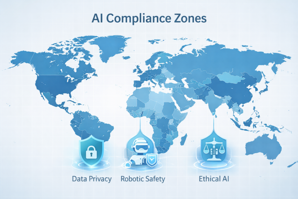 World Regions following the Global AI Safety Treaty Implementation 2026.