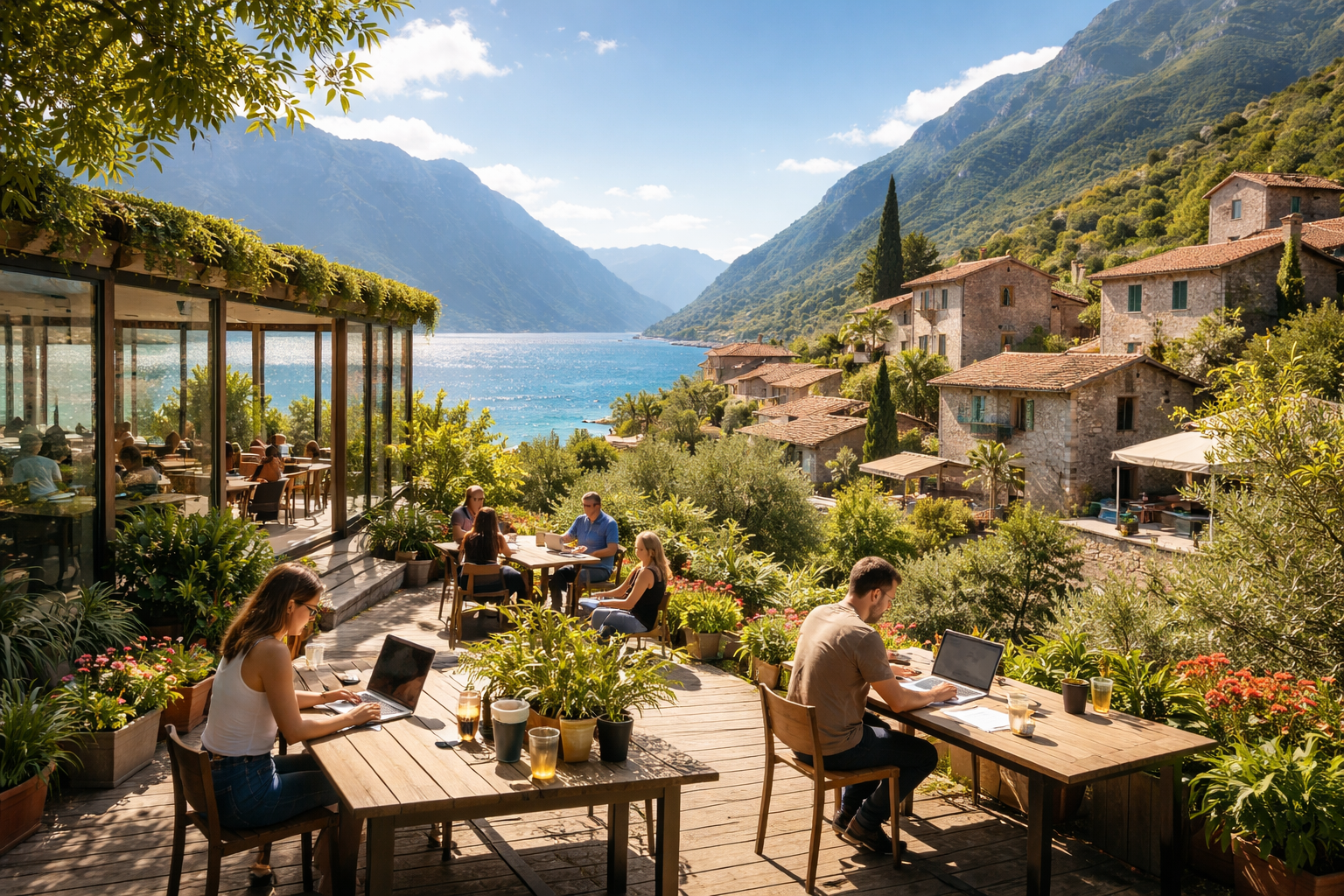 The community lifestyle in Digital Nomad Villages 2026.