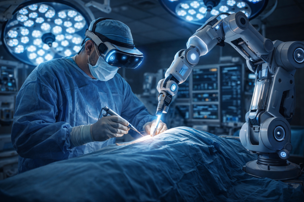 Future of AI in healthcare and robotic surgery.