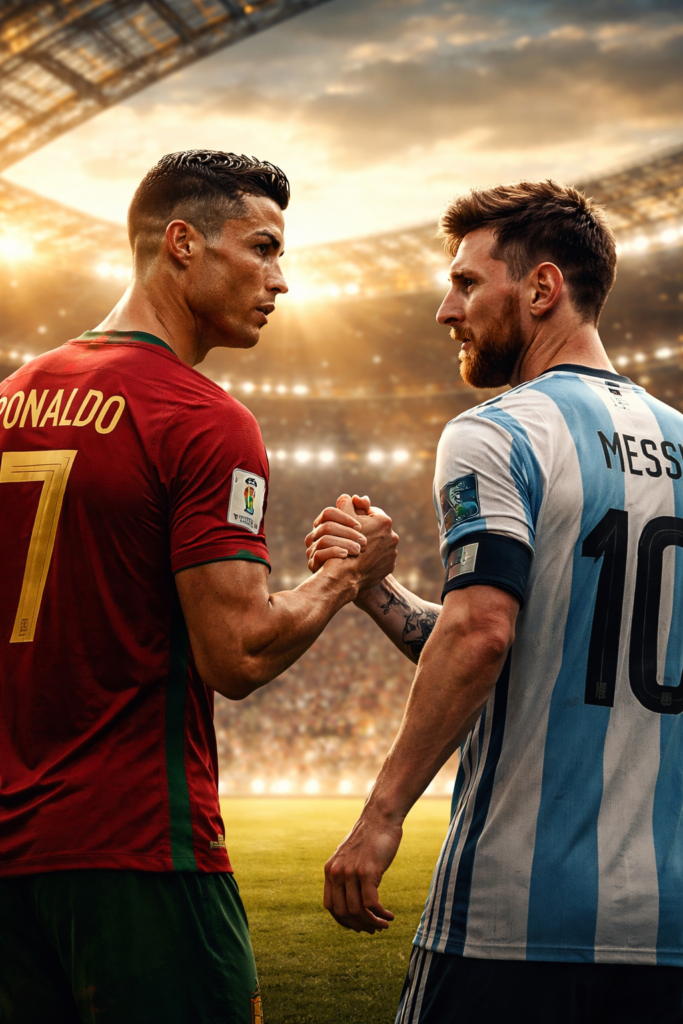 Ronaldo vs Messi respect and rivalry stats comparison.