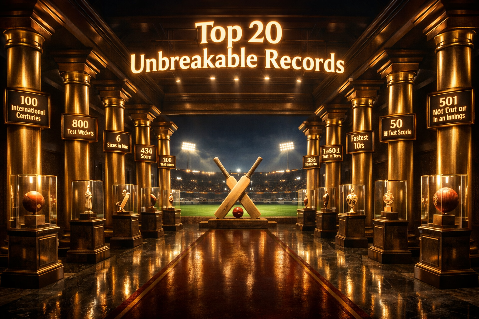 क्रिकेट के अटूट रिकॉर्ड की सूची और इतिहास।