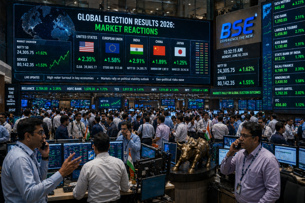 Indian markets reacting to the Global Election Results 2026.
