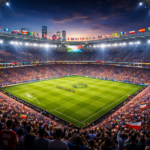 High-tech stadium setup for FIFA World Cup 2026 predictions.